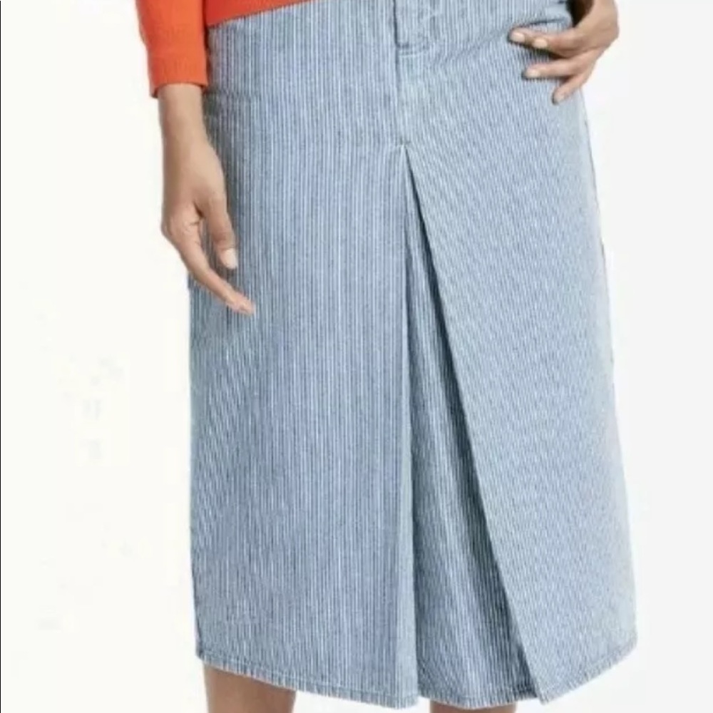 Mira Denim Skirt - Blue/White